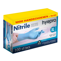 Aanbieding: Nitril handschoenen maat XL Ongepoederd (10 verpakkingen à 100 stuks -  3,2 gram) SHY00045