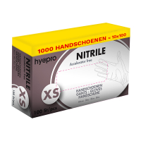 HY@PRO Aanbieding: Nitril handschoenen maat XS Ongepoederd (10 dispenserdoosjes à 100 stuks - 3,5 gram, 24 cm)  SHY00019