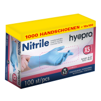 Aanbieding: Nitril handschoenen maat XS Ongepoederd 3,2 gram (10 verpakkingen à 100 stuks)