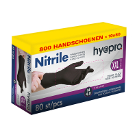 Aanbieding: Nitril handschoenen maat XXL Ongepoederd (10 dispenserdozen à 80 stuks 4 gram, 24 cm) SHY00083