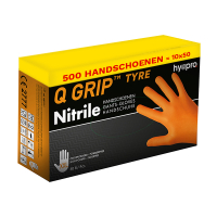 HY@PRO Aanbieding: Nitril handschoenen maat XXL Ongepoederd Q Grip Tyre  (10 dispenserdozen à 50 stuks, 24 cm)  SHY00153