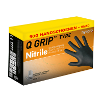 HY@PRO Aanbieding: Nitril handschoenen maat XXL Ongepoederd Q Grip Tyre  (10 dispenserdozen à 50 stuks 24 cm)  SHY00163