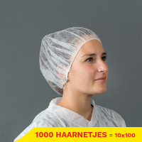 Aanbieding: Non-Woven Haarnetjes (10 zakjes à 100 stuks – 53,5 cm) SHY00415
