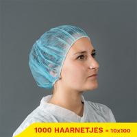 Aanbieding: Non-Woven Haarnetjes (10 zakjes à 100 stuks – 58,5 cm) SHY00421