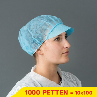 Aanbieding: Non-Woven Haarnetjes Met Klep (10 zakjes à 100 stuks – 51 cm) SHY00427
