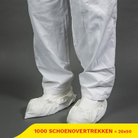 Aanbieding: Non-woven CPE Schoenovertrek Antislip (20 verpakkingen à 50 stuks) SHY00560