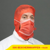 Aanbieding: Non Woven Beschermkap Met Mondmasker 2-laags (10 zakken à 50 stuks) SHY00461 - 1