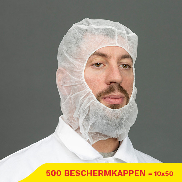 Aanbieding: Non Woven Beschermkap Zonder Mondmasker (20 zakken à 50 stuks) SHY00439 - 1