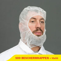 Aanbieding: Non Woven Beschermkap Zonder Mondmasker (20 zakken à 50 stuks) SHY00439