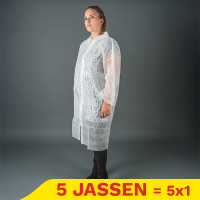 Aanbieding: Non Woven jas met klittenbandsluiting maat XL (50 stuks) SHY00708
