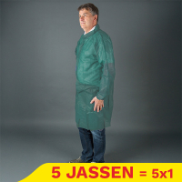 Aanbieding: Non Woven jas met klittenbandsluiting maat XL (50 stuks) SHY00744