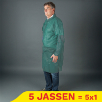 Aanbieding: Non Woven jas met klittenbandsluiting maat XXL (50 stuks) SHY00746