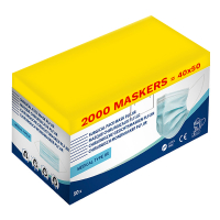 Aanbieding: Non Woven masker 3-laags Medical Type IIR met elastiekjes (40 dozen à 50 stuks) SHY00493