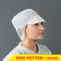 Aanbieding: Non Woven pet met haarnet (Ø 20 cm, 10 dispenserdoosjes à 100 stuks) SHY00435