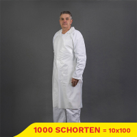 Aanbieding: PE-schort effen (5 blokken à 100 stuks - 70 x 150 + 3 cm - 25µ) SHY00574