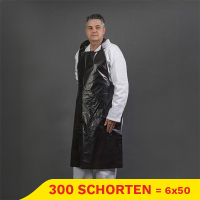 Aanbieding: PE-schort effen (6 zakken à 50 stuks – 76 x 122 cm – 70µ)