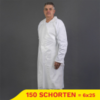 Aanbieding: PE-schort effen (6 zakken à 50 stuks - 72 x 145 cm - 70µ)