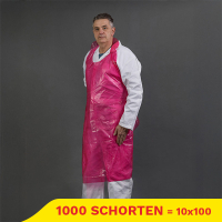 Aanbieding: PE-schort gewafeld (10 blokken à 100 stuks - 80 x 125 + 3 cm - 25µ) SHY00596