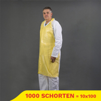 Aanbieding: PE-schort gewafeld (10 blokken à 100 stuks - 80 x 125 + 3 cm - 25µ) SHY00598
