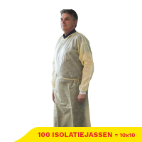 Aanbieding: SMS-Isolatiejas Non-Woven Geel (10 verpakkingen à 10 stuks) SHY00660