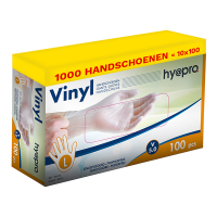 HY@PRO Aanbieding: Vinyl handschoenen maat L Ongepoederd (10 dispenserdozen à 100 stuks 5 gram, 24 cm)  SHY00249