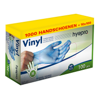 HY@PRO Aanbieding: Vinyl handschoenen maat M Gepoederd (10 dispenserdozen à 100 stuks 4,5 gram, 24 cm)  SHY00239