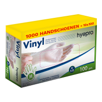 HY@PRO Aanbieding: Vinyl handschoenen maat M Ongepoederd (10 dispenserdozen à 100 stuks 5 gram, 24 cm)  SHY00247