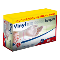 HY@PRO Aanbieding: Vinyl handschoenen maat S Ongepoederd (10 dispenserdozen à 100 stuks 5 gram, 24 cm)  SHY00245