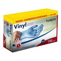 HY@PRO Aanbieding: Vinyl handschoenen maat S Ongepoederd (10 dispenserdozen à 100 stuks 5 gram, 24 cm)  SHY00253