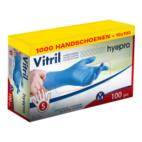 HY@PRO Aanbieding: Vitril handschoenen maat S Ongepoederd (10 dispenserdozen à 100 stuks 5,4 gram, 24 cm)  SHY00261
