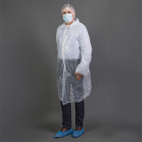 HY@PRO Bezoekerskit PPE-jas, haarnet, CPE-overschoenen (2 stuks) en Non Woven mondmasker (1 set)  SHY00833