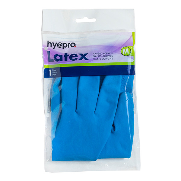 HY@PRO Latex Huishoudhandschoenen Blauw M (45 gram)  SHY00294 - 1