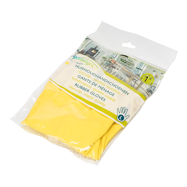 HY@PRO Latex Huishoudhandschoenen Geel L (60 gram)  SHY00314 - 1