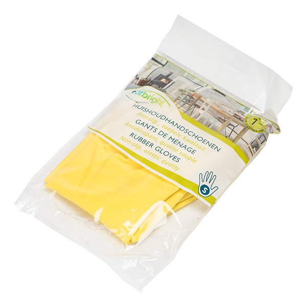 HY@PRO Latex Huishoudhandschoenen Geel S (60 gram)  SHY00310 - 1