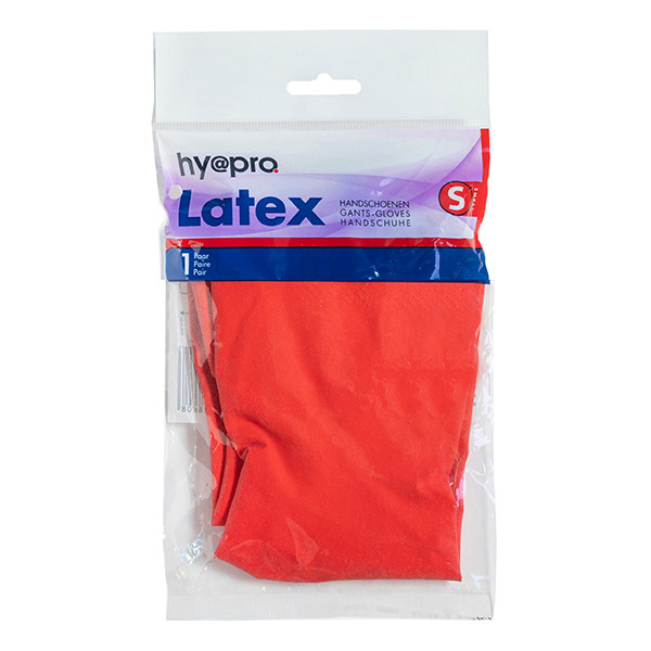 HY@PRO Latex Huishoudhandschoenen Rood S (45 gram)  SHY00302 - 1