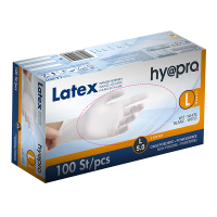 HY@PRO Latex handschoenen maat L Ongepoederd (5 gram, 24 cm, 100 stuks)  SHY00208