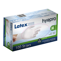 HY@PRO Latex handschoenen maat M Ongepoederd (5 gram, 24 cm, 100 stuks)  SHY00206