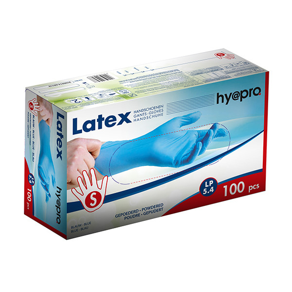 HY@PRO Latex handschoenen maat S Gepoederd (5,4 gram, 24 cm, 100 stuks)  SHY00196 - 1
