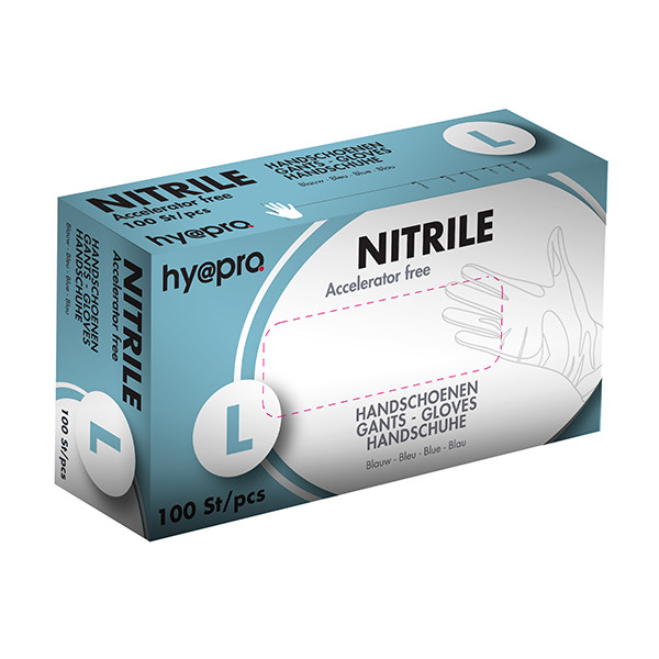 HY@PRO Medical Accelerator Free Nitril handschoenen maat L Ongepoederd (3,5 gram, 24 cm, 100 stuks)  SHY00024 - 1