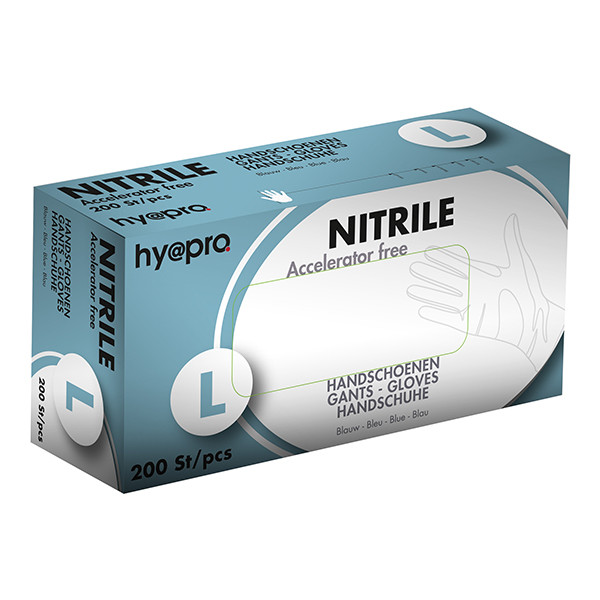 Medical Accelerator Free Nitril handschoenen maat L Ongepoederd (3,5 gram, 24 cm, 200 stuks) SHY00032 - 1
