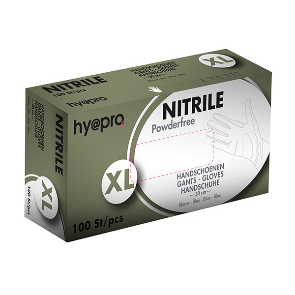 HY@PRO Medical Nitril handschoenen maat XL Ongepoederd (6,2 gram, 30 cm, 100 stuks)  SHY00016 - 1