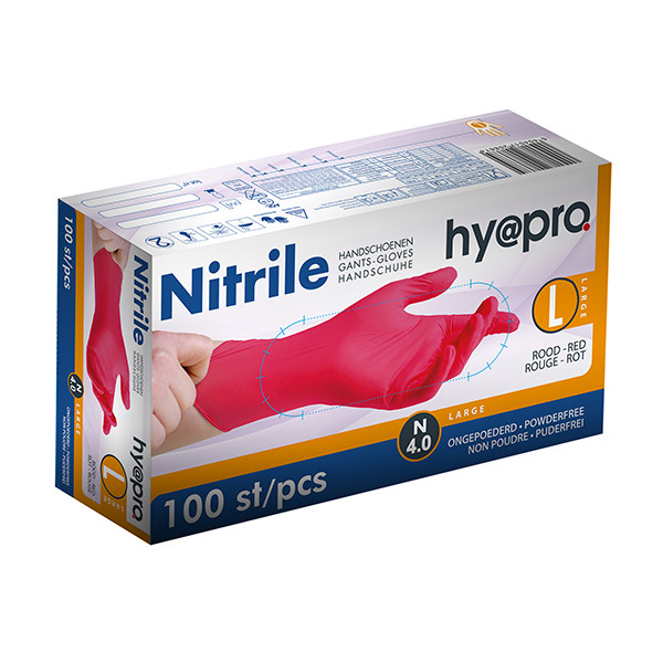 HY@PRO Nitril handschoenen maat L Ongepoederd (4 gram, 24 cm, 100 stuks)  SHY00116 - 1