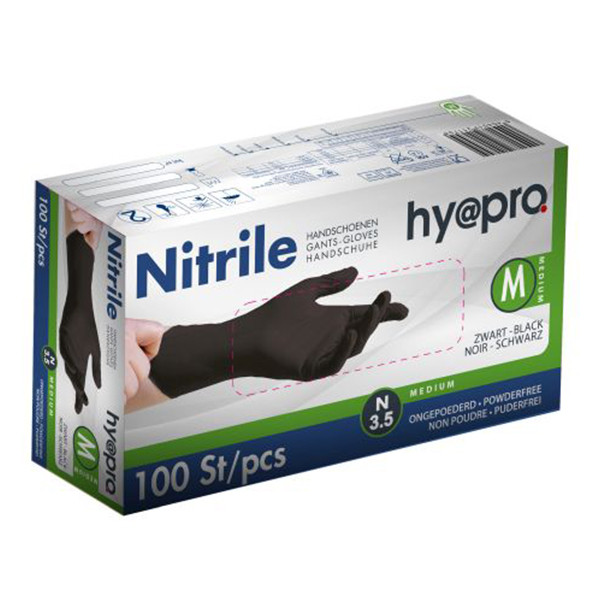 HY@PRO Nitril handschoenen maat M Ongepoederd (3,5 gram, 24 cm, 100 stuks)  SHY00066 - 1
