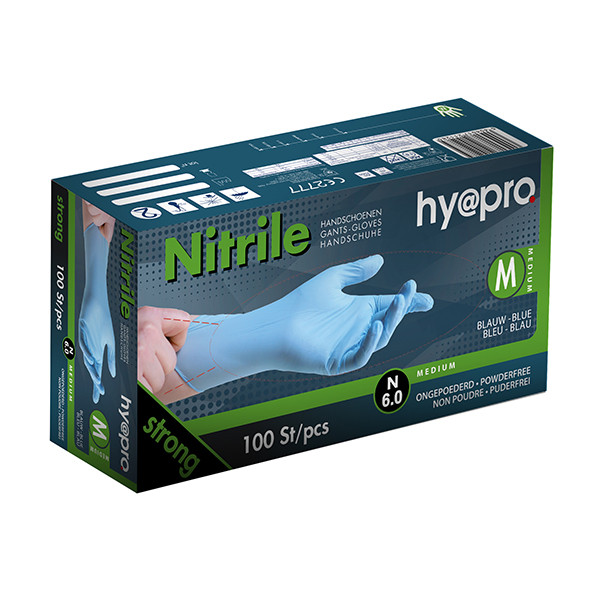 HY@PRO Nitril handschoenen maat M Ongepoederd (6 gram, 24 cm, 100 stuks)  SHY00130 - 1