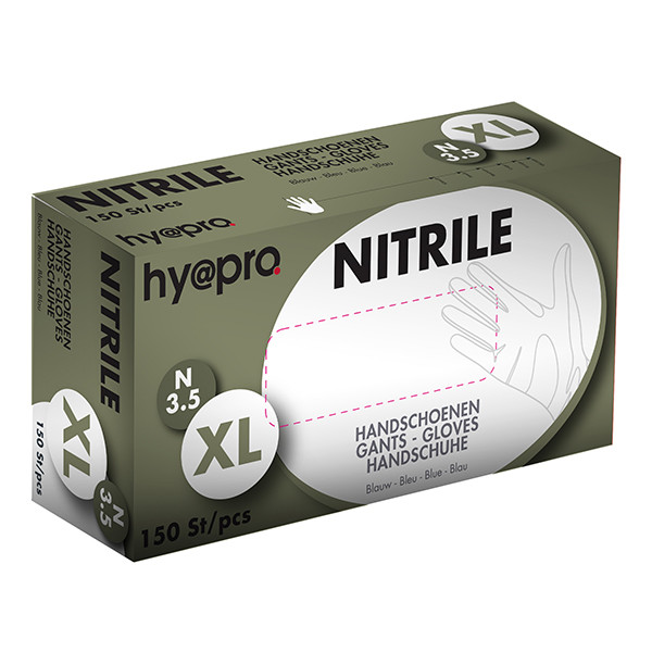 Nitril handschoenen maat XL Ongepoederd (3,5 gram, 24 cm, 150 stuks) SHY00008 - 1