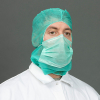 Non Woven beschermkap met mondmasker 2-laags (50 stuks) SHY00458 - 1