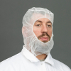 Non Woven beschermkap zonder mondmasker wit (50 stuks) SHY00438 - 1