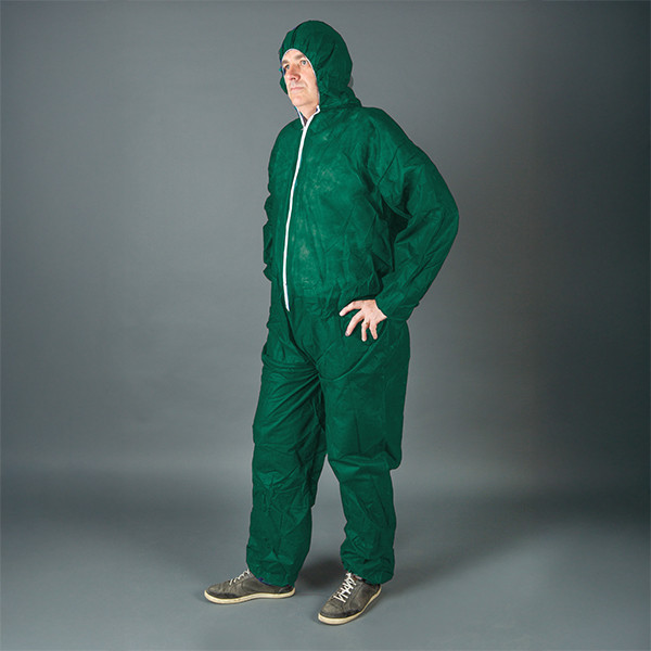 HY@PRO Non Woven coverall anti-statisch met capuchon en rits maat L (1 stuk)  SHY00789 - 1
