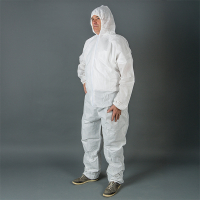 HY@PRO Non Woven coverall anti-statisch met capuchon maat XL PE-coated (1 stuk)  SHY00805