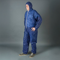 HY@PRO Non Woven coverall anti-statisch met capuchon maat XXL PE-coated (1 stuk)  SHY00811